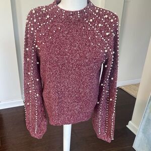 BlankNYC Pearl Adorned Women’s Sweater S